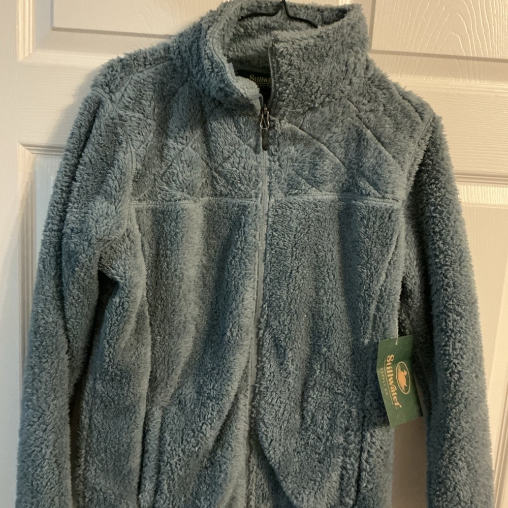 Stillwater Supply Company Women's Sherpa Fleece Jacket - Blue/Gray